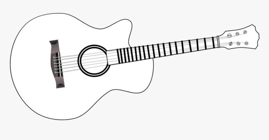 Dibujo de Guitarra Normal para Colorear