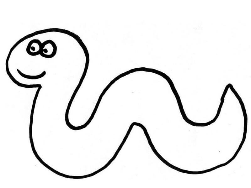 Dibujo de Estupendo Gusanos para Colorear
