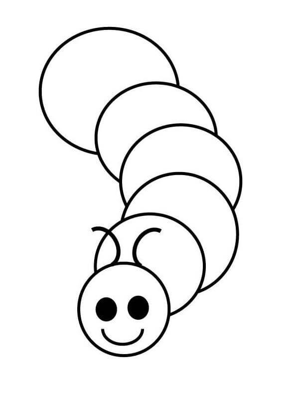 Dibujo de Gusano Caminando para Colorear