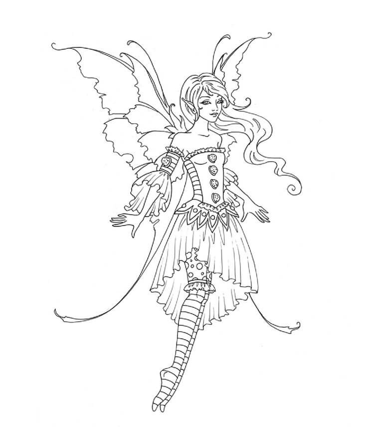 Dibujo de Hada Genial para Colorear