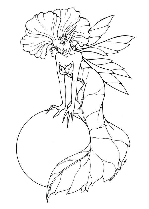 Dibujo de Hada Libre para Colorear