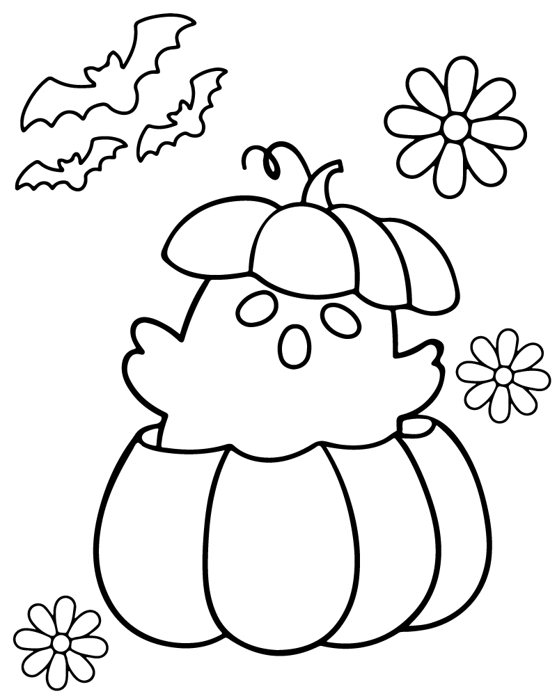 Dibujo de Cute Ghost Coloring Pages For Halloween para Colorear