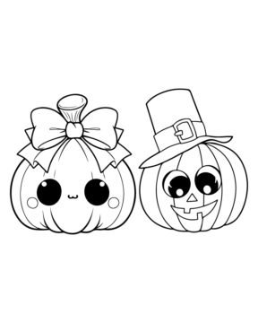Dibujo de Easy Cute Halloween Pumpkin Coloring Page para Colorear