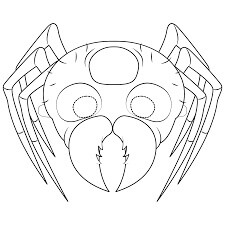 Dibujo de Mscara de Araa para Colorear