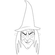 Dibujo de Mscara de Bruja para Colorear
