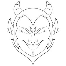 Dibujo de Mscara de Diablo para Colorear