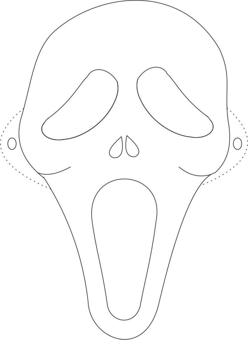 Dibujo de Mscara de Dios para Colorear