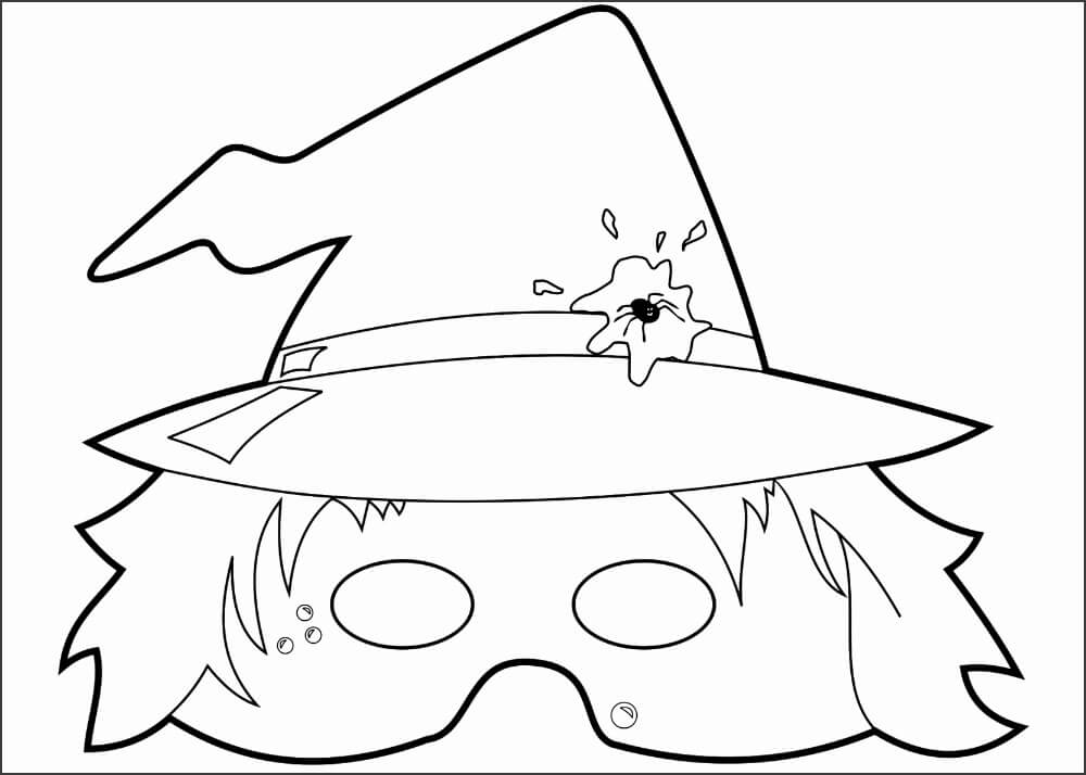 Dibujo de Mscara de Mago para Colorear