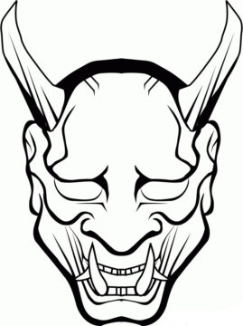 Dibujo de Mscara de Monstruo para Colorear