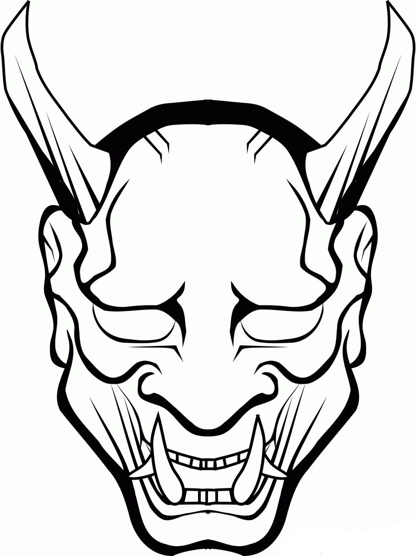 Dibujo de Mscara de Monstruo para Colorear