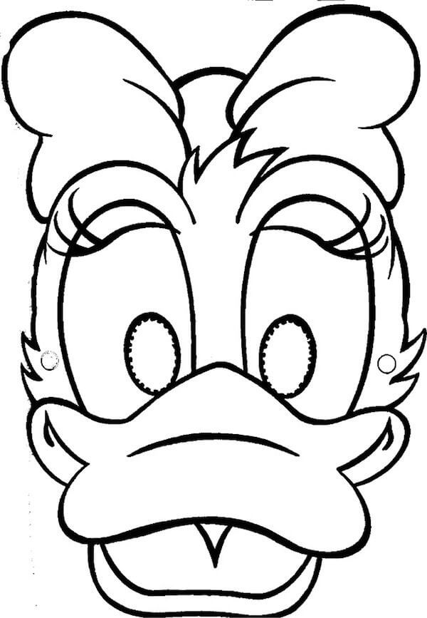 Dibujo de Mscara de Pato para Colorear