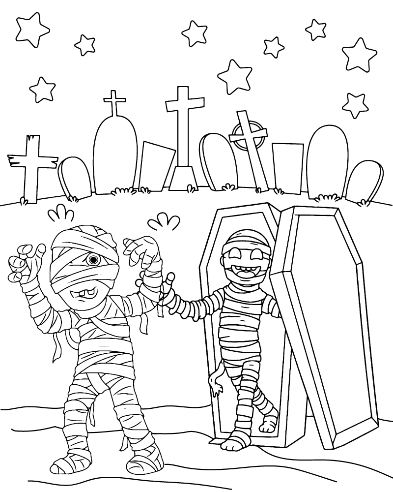 Dibujo de Mummy Coloring Page para Colorear