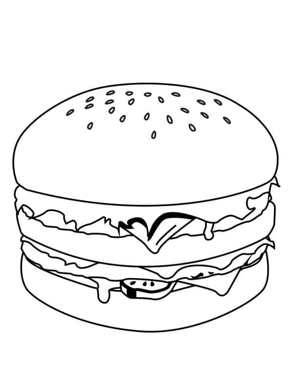 Dibujo de Buena Hamburguesa para Colorear
