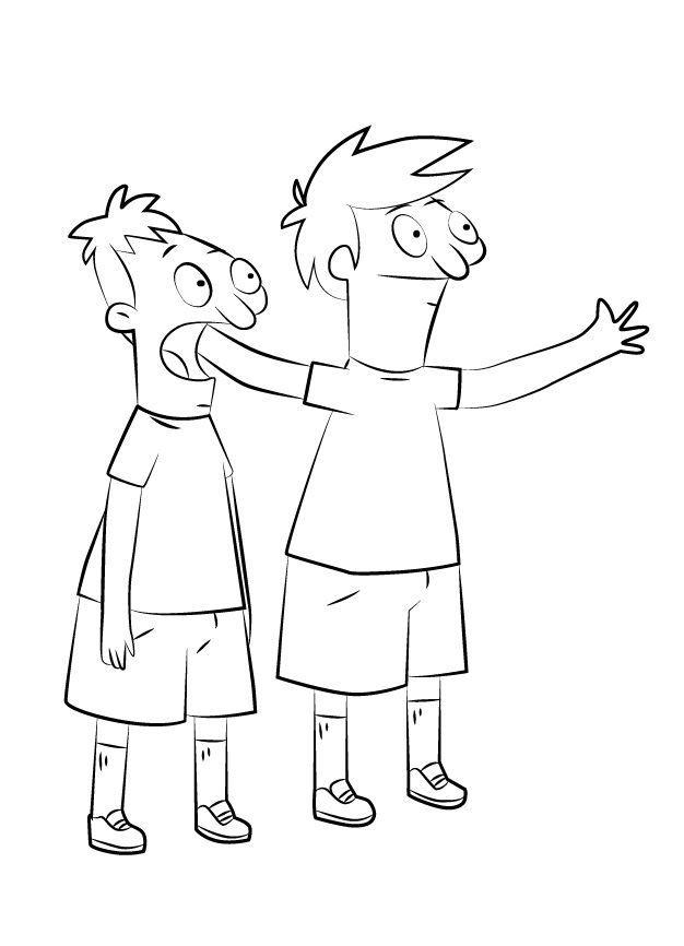 Dibujo de Andy y Ollie Pesto para Colorear