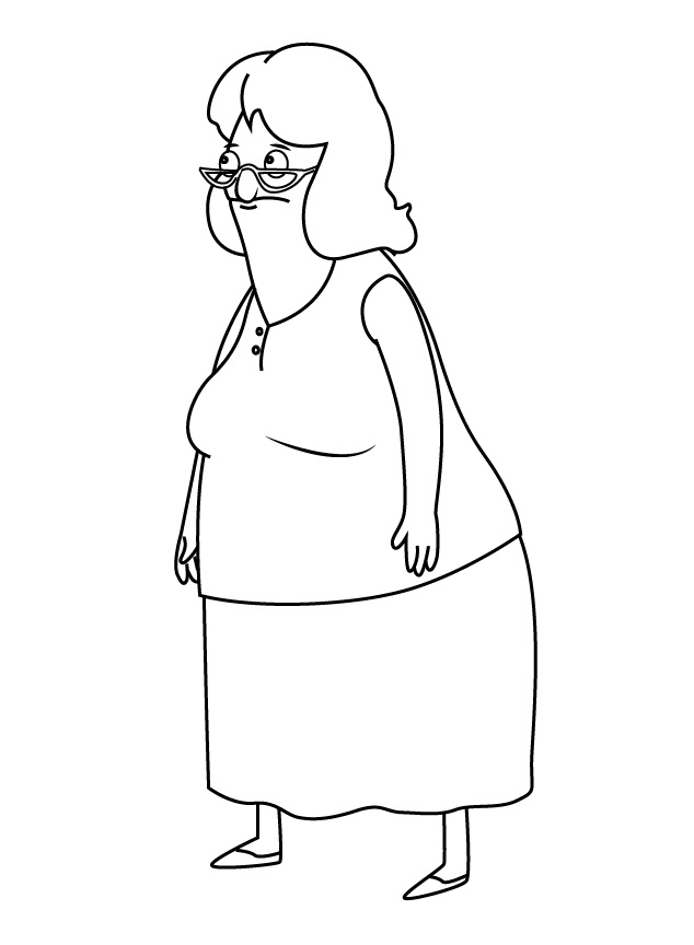 Dibujo de Hamburguesas de Gloria de Bob para Colorear