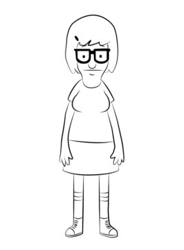 Dibujo de Tina Belcher para Colorear