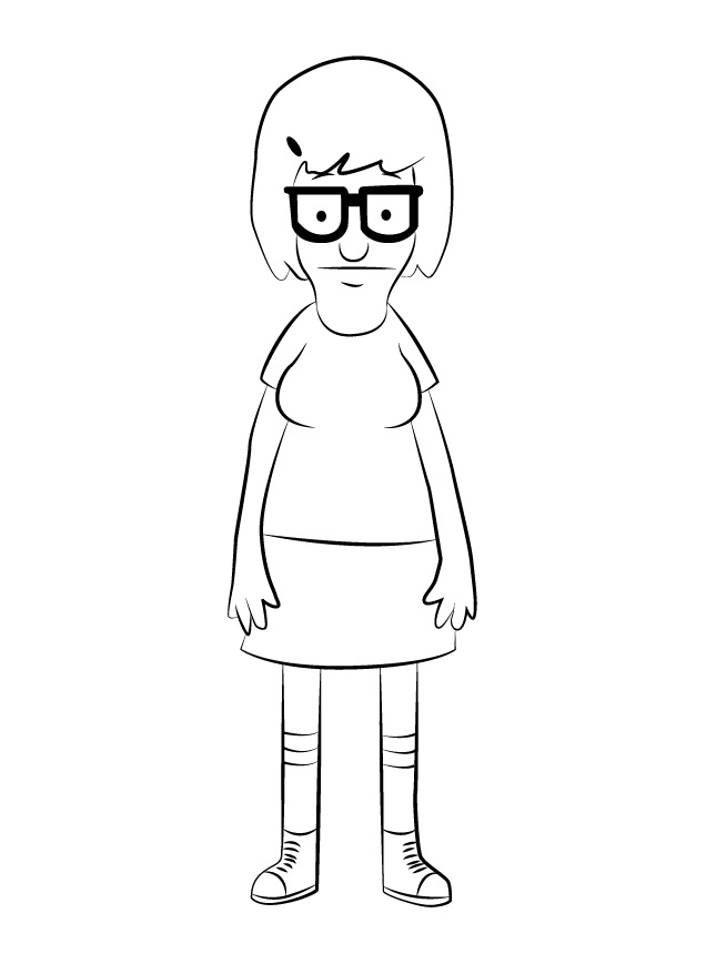 Dibujo de Tina Belcher para Colorear