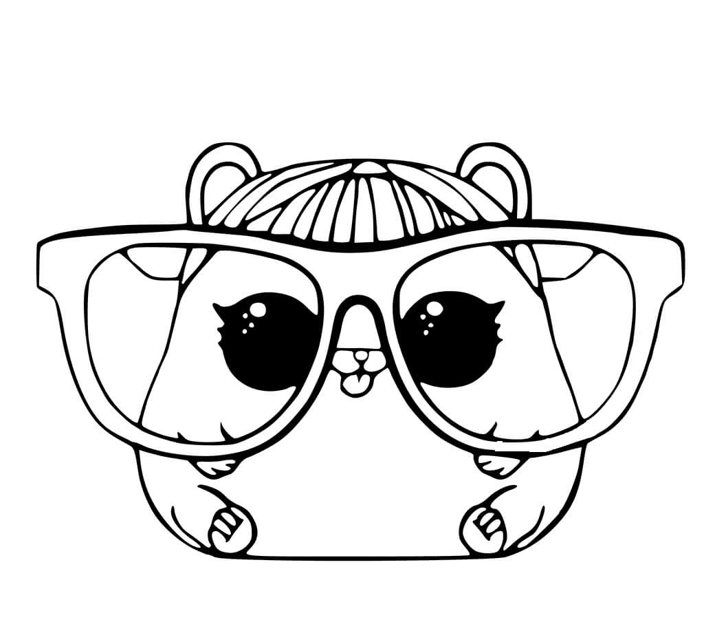 Dibujo de Los Hmsteres Comen Castaas para Colorear