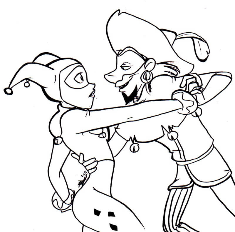 Dibujo de Buena Harley Quinn para Colorear