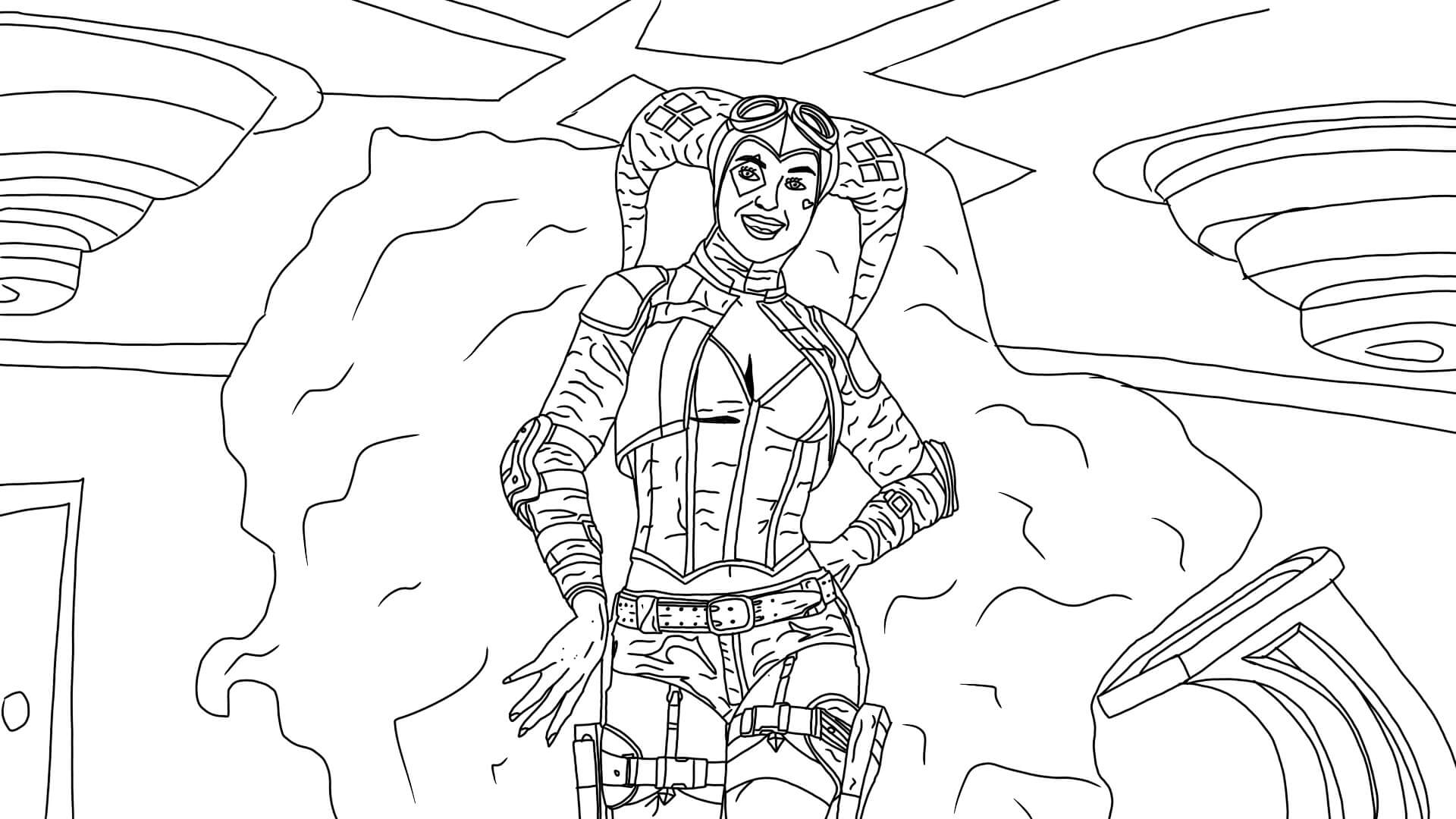 Dibujo de Harley Quinn Normal para Colorear