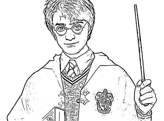 Dibujo de Cara de Harry Potter para Colorear
