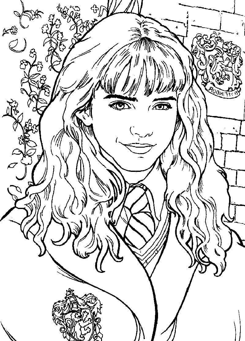 Dibujo de Cara de Hermione Granger para Colorear