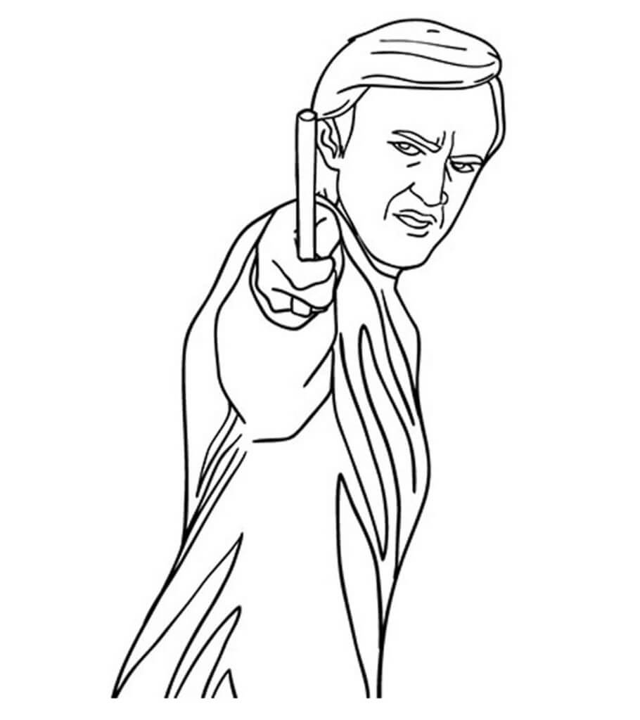 Dibujo de Enojado Draco Malfoy para Colorear
