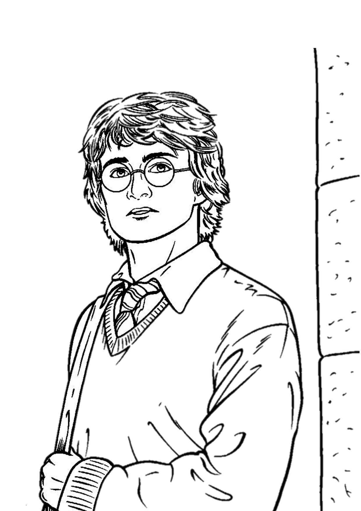 Dibujo de Guapo Harry Potter para Colorear