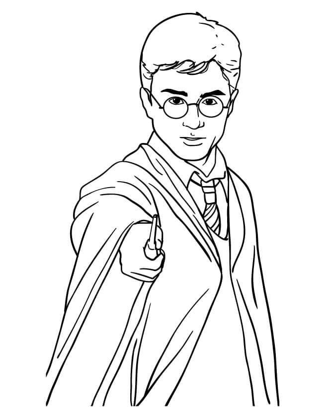 Dibujo de Harry Potter básico para Colorear