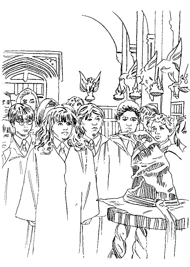 Dibujo de Harry Potter y la Piedra Filosofal para Colorear