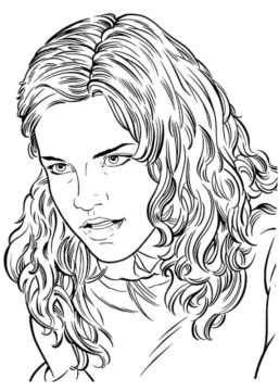 Dibujo de Hermosa Hermione Granger para Colorear