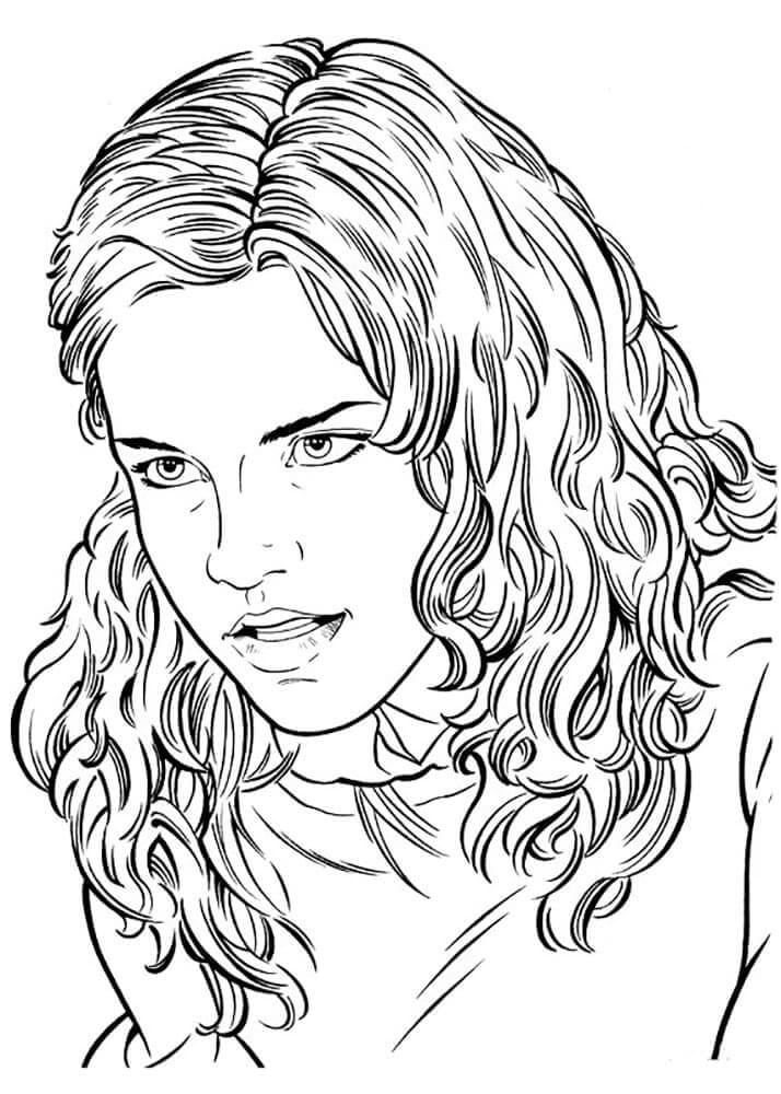 Dibujo de Hermosa Hermione Granger para Colorear