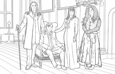 Dibujo de Impresionante Harry Potter para Colorear