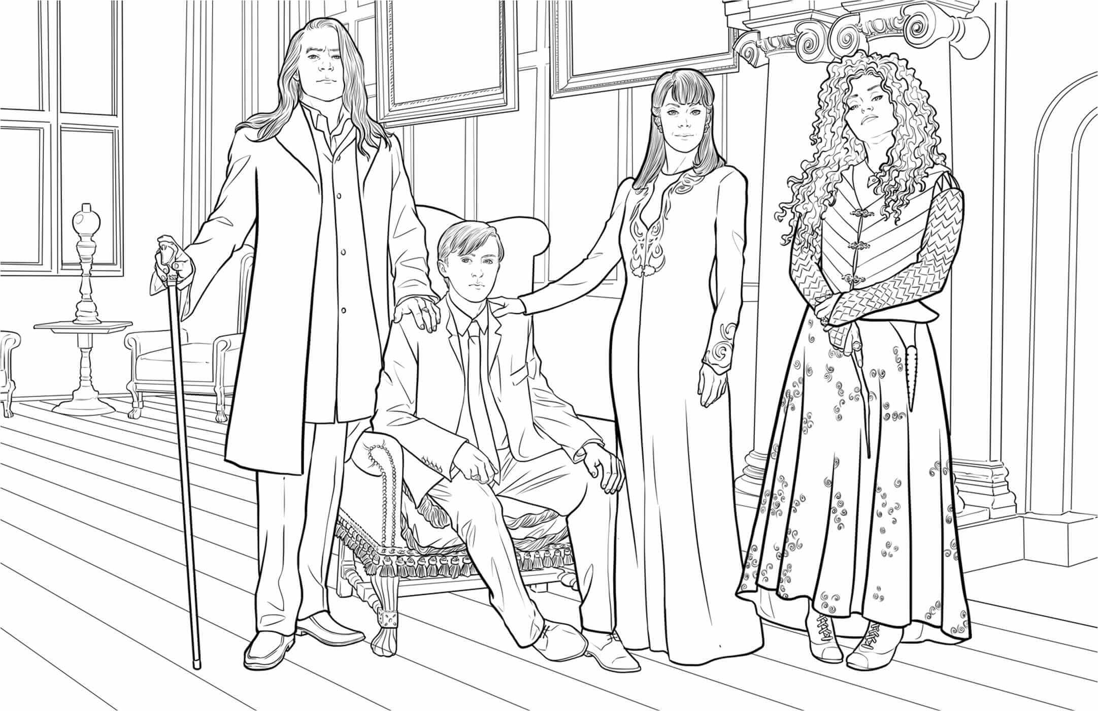 Dibujo de Impresionante Harry Potter para Colorear