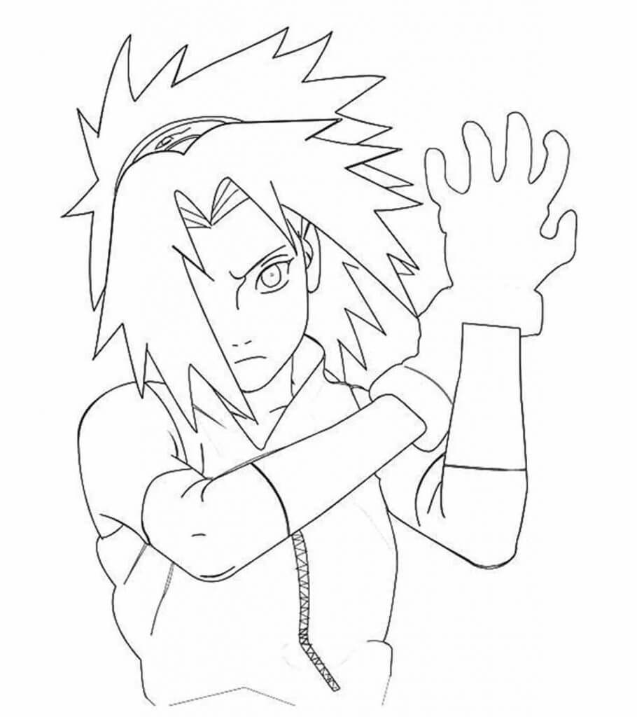 Dibujo de Sakura Genial para Colorear