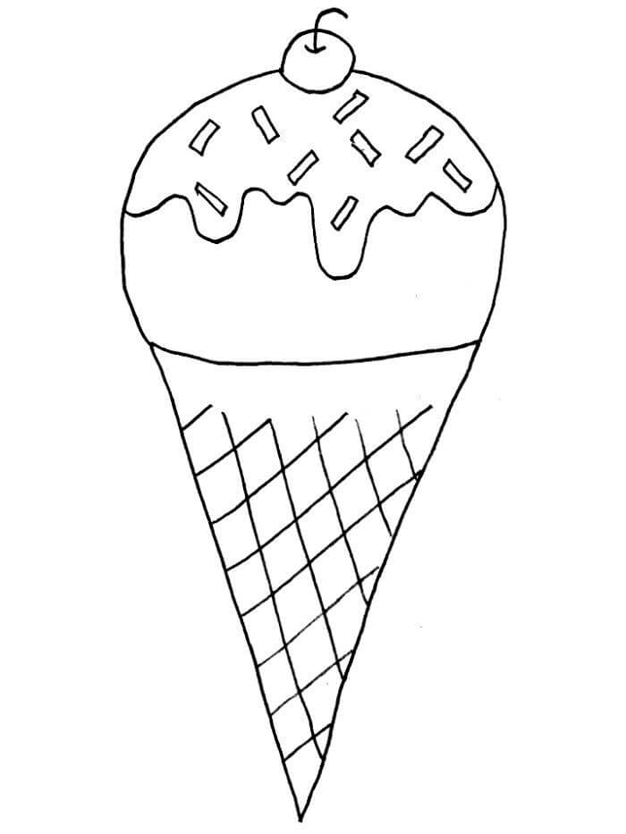 Dibujo de Delicioso Helado para Colorear