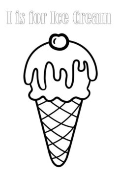 Dibujo de Yo Es para el Helado para Colorear