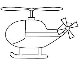 Dibujo de Helicóptero fácil para Colorear