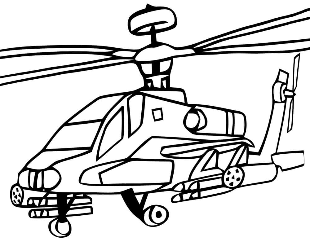 Dibujo de Helicóptero Adorable para Colorear