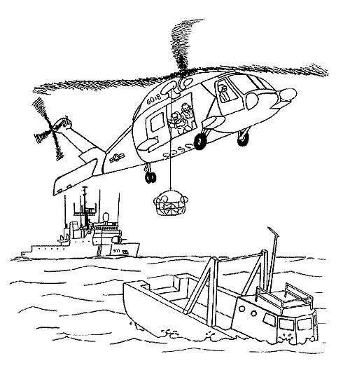 Dibujo de Helicóptero de Dibujos Animados para Colorear