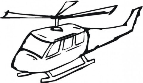 Dibujo de Helicóptero para niños para Colorear