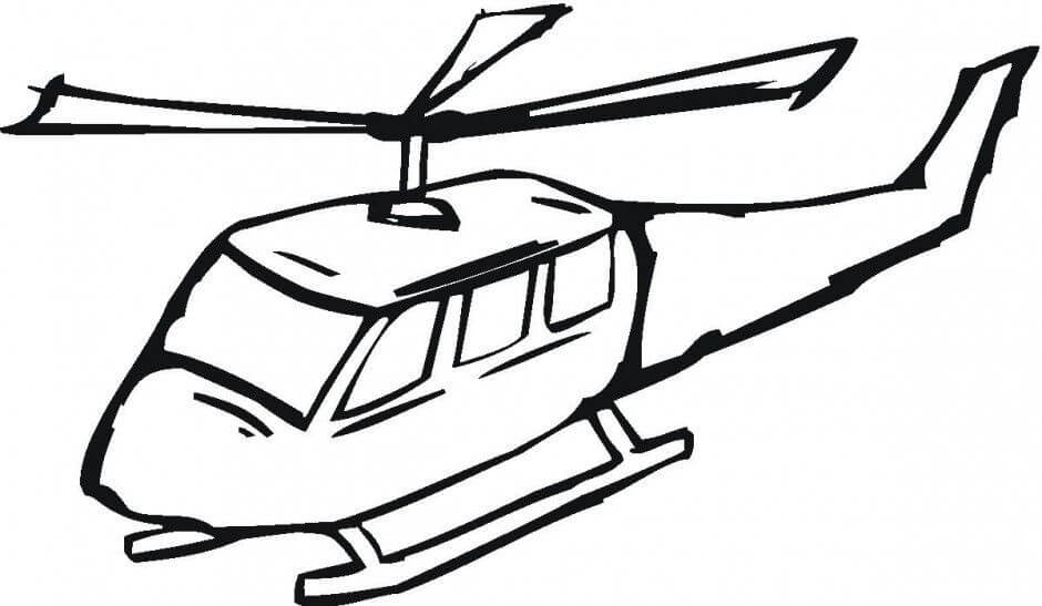 Dibujo de Helicóptero para niños para Colorear