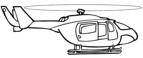 Dibujo de Helicóptero Perfecto para Colorear