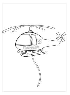 Dibujo de Helicóptero Sencillo para Colorear