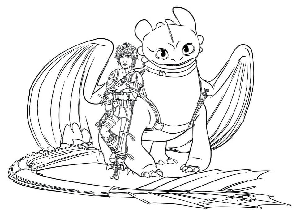 Dibujo de Desdentado e Hipo para Colorear