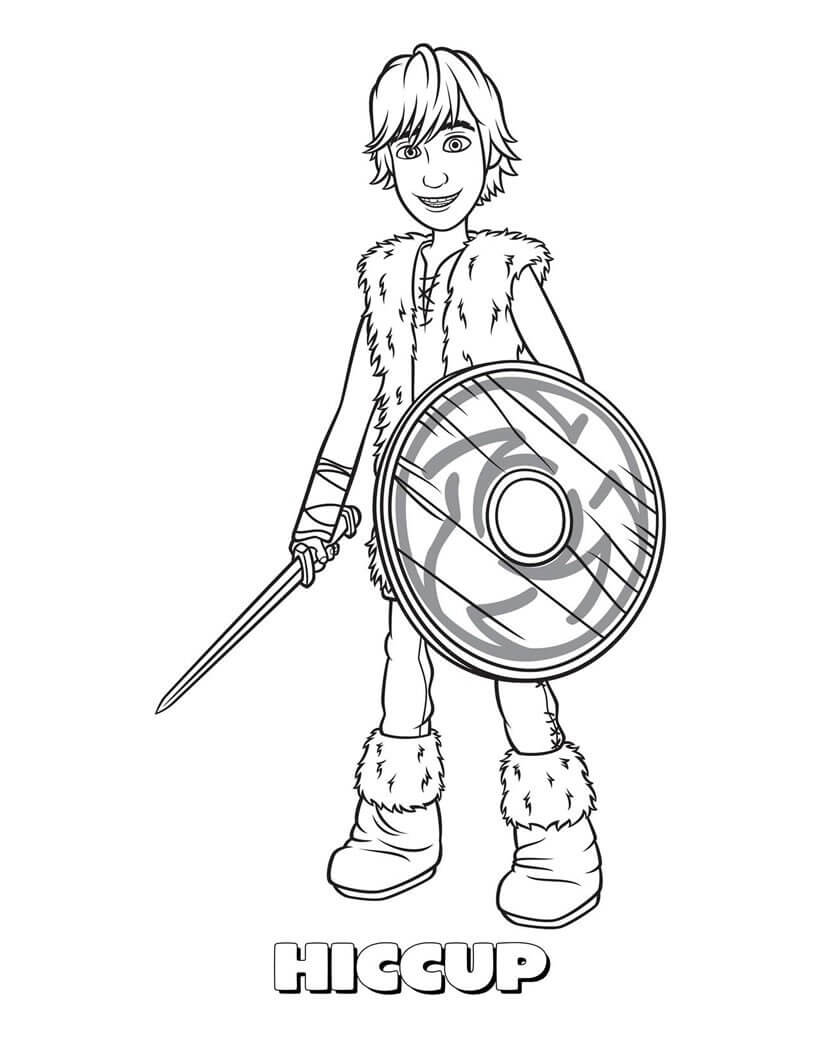 Dibujo de Hipo Sonriendo para Colorear