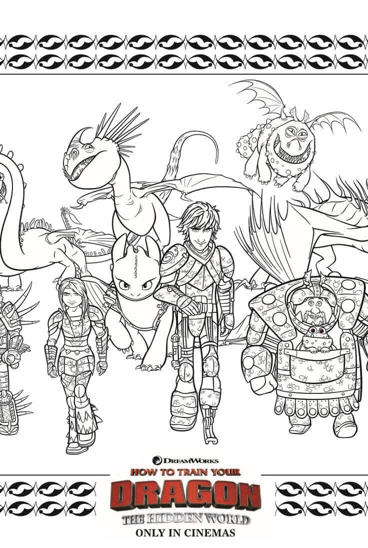 Dibujo de Hipo y Su Ejrcito para Colorear