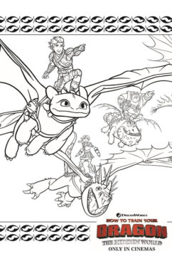 Dibujo de Hipo y Sus Amigos Volando para Colorear