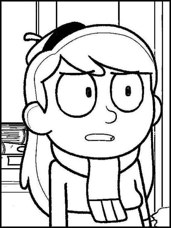 Dibujo de Cara Hilda para Colorear