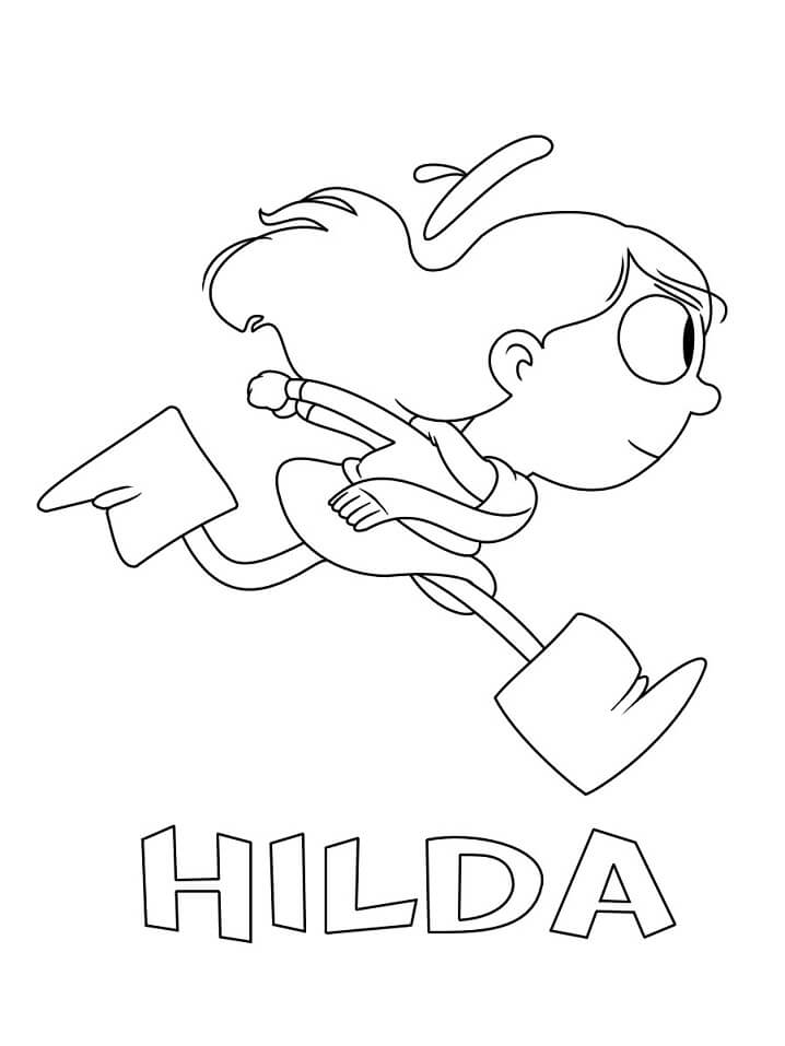 Dibujo de Hilda Corriendo para Colorear